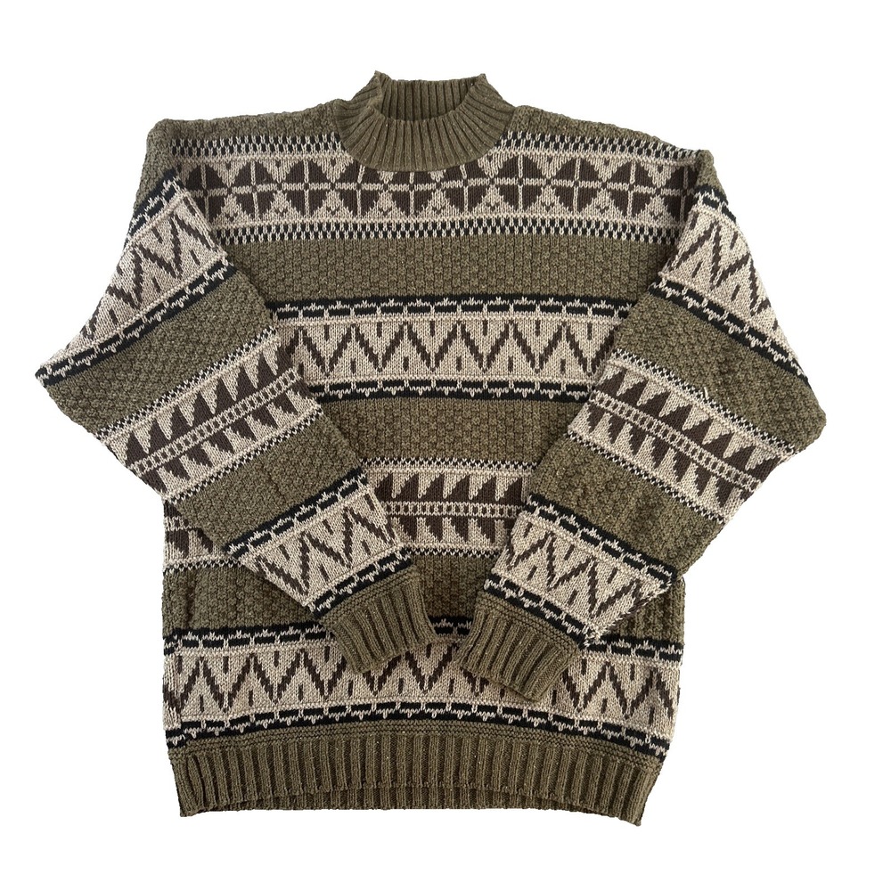 Vintage Jantzen Sport Sweater‎ Men's XL Striped Grandpa Cotton Heavy Oversized